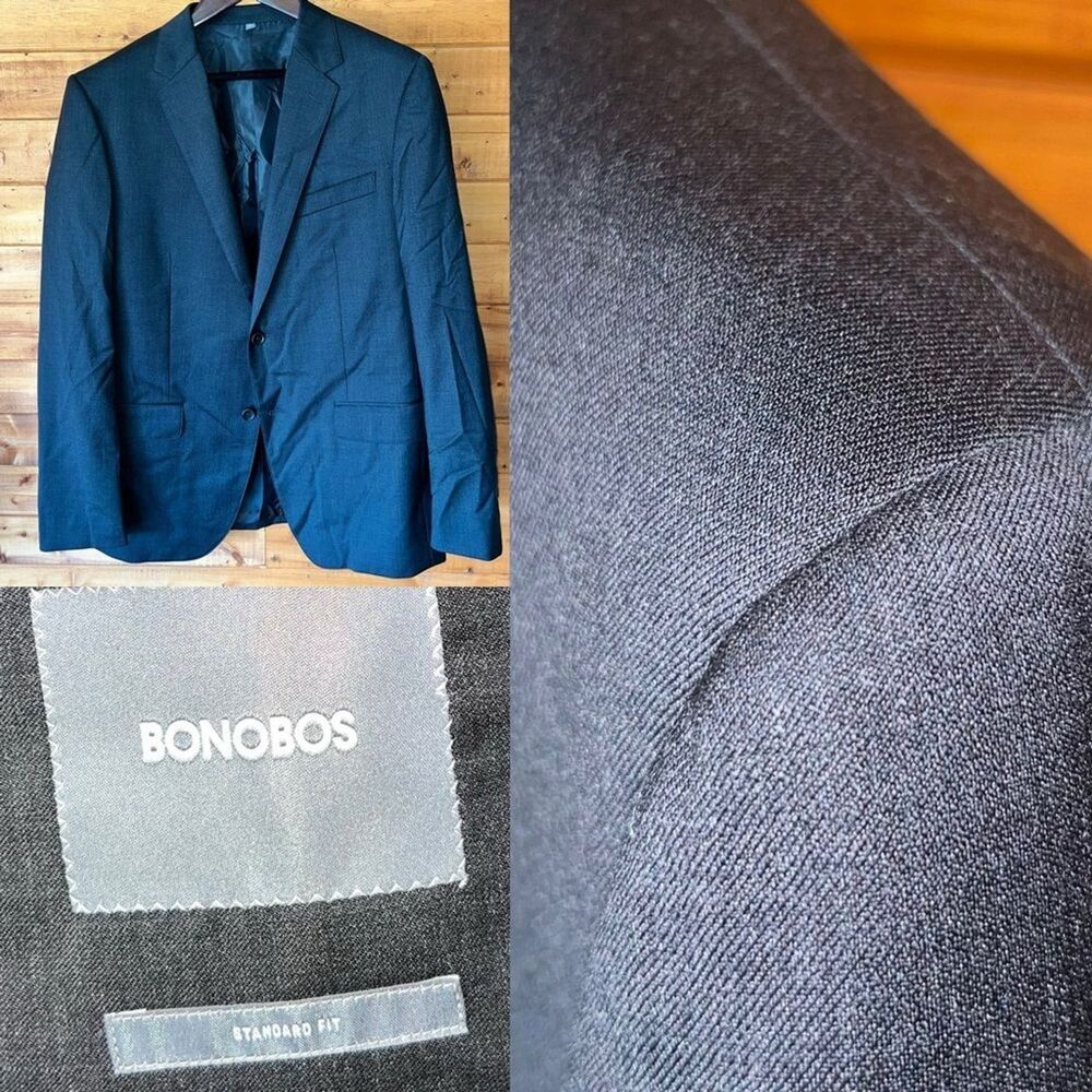 $400 NWOT Bonobos Charcoal gray Jetsetter suit blazer